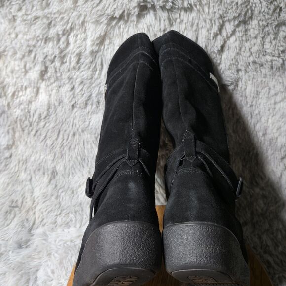 Coach New York Tallulah Womens Size 11B Black Suede Faux Shearling Lined Boots - Picture 4 of 11